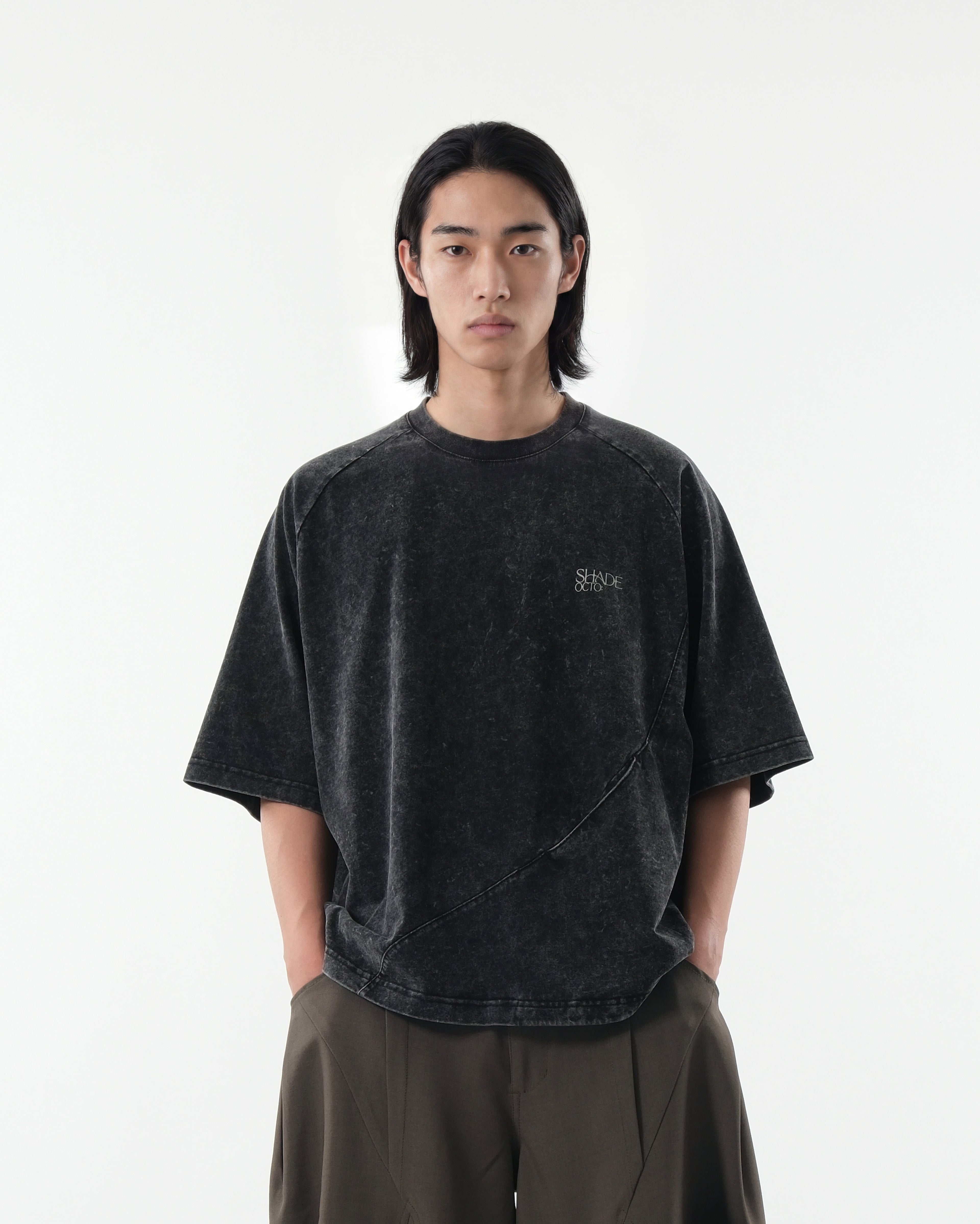 S26-SD1-T / S-Flow Washed Tee (Black)