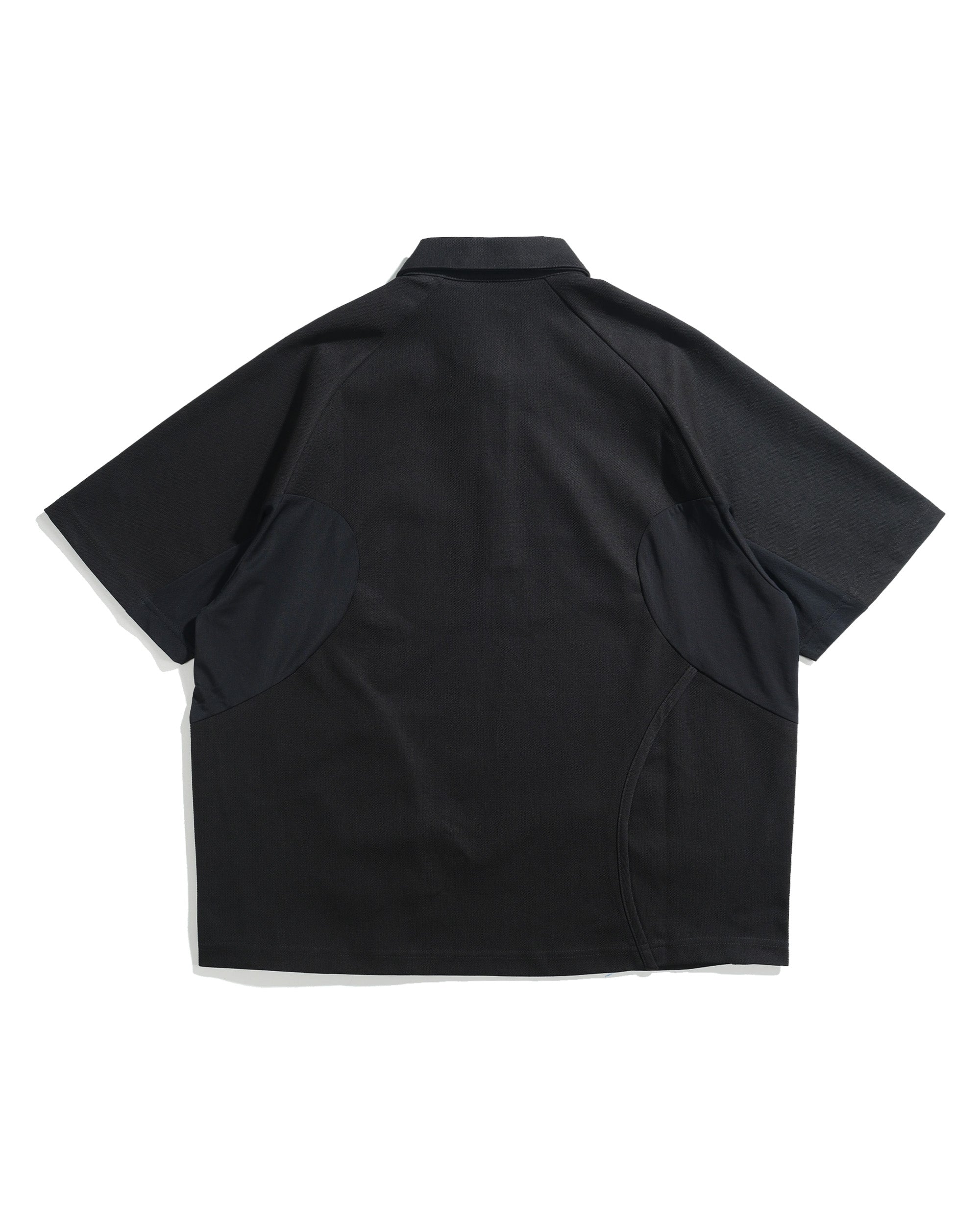 S26-C1-T2 / Discrete Signal Zip Polo (Black)
