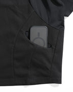 S26-C1-T2 / Discrete Signal Zip Polo (Black)