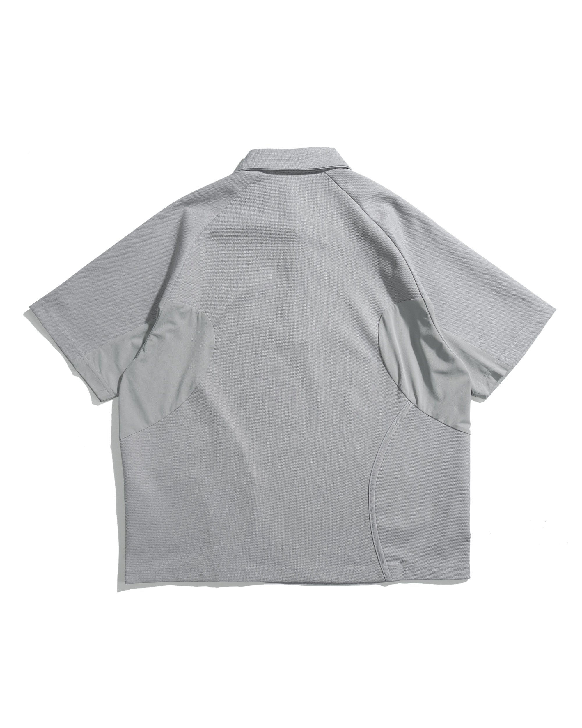S26-C1-T2 / Discrete Signal Zip Polo (Grey)