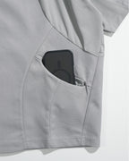 S26-C1-T2 / Discrete Signal Zip Polo (Grey)