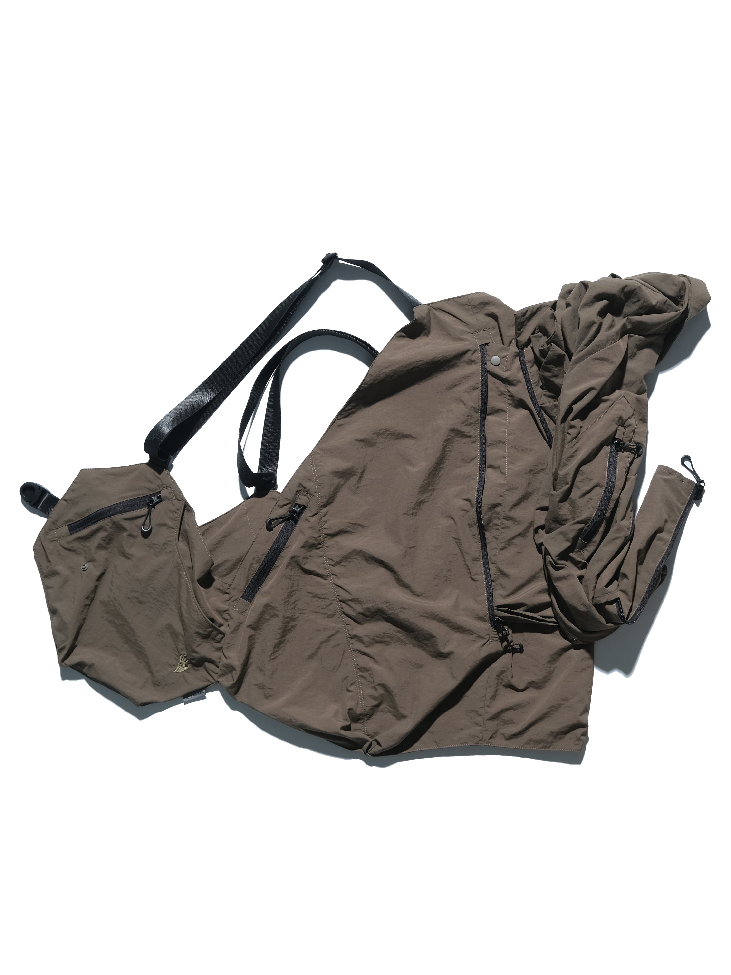 SS23 / 07 — T23-070 2 in 1 Vest Shirt (Brown)