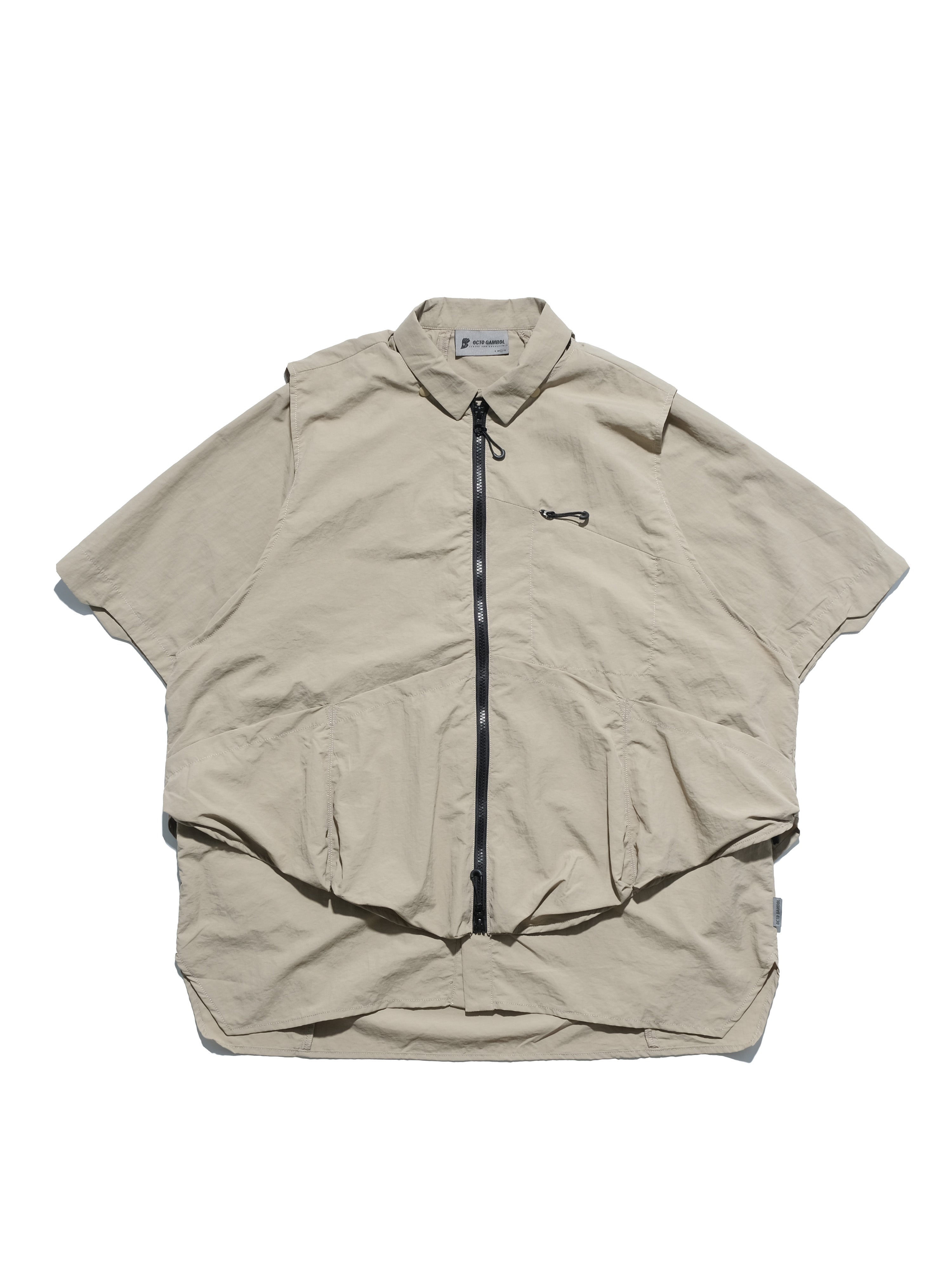 SS23 / 13 — T23-072 All-in-one Vest Shirt (Khaki)