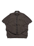 SS23 / 13 — T23-072 All-in-one Vest Shirt (Brown)