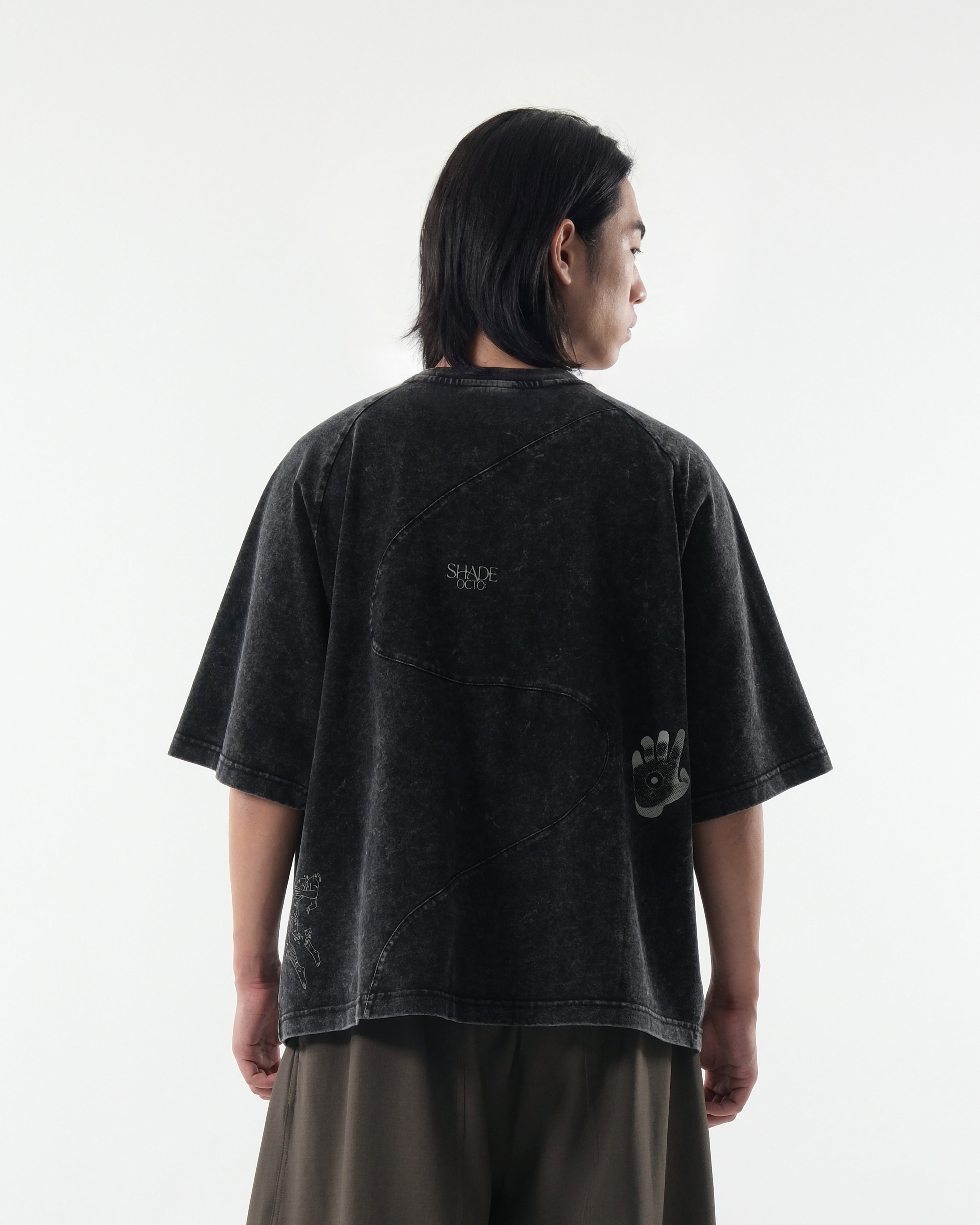 S26-SD1-T / S-Flow Washed Tee (Black)