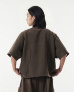 S26-SD1-ST / S-Flow Zip Shirt (Brown)