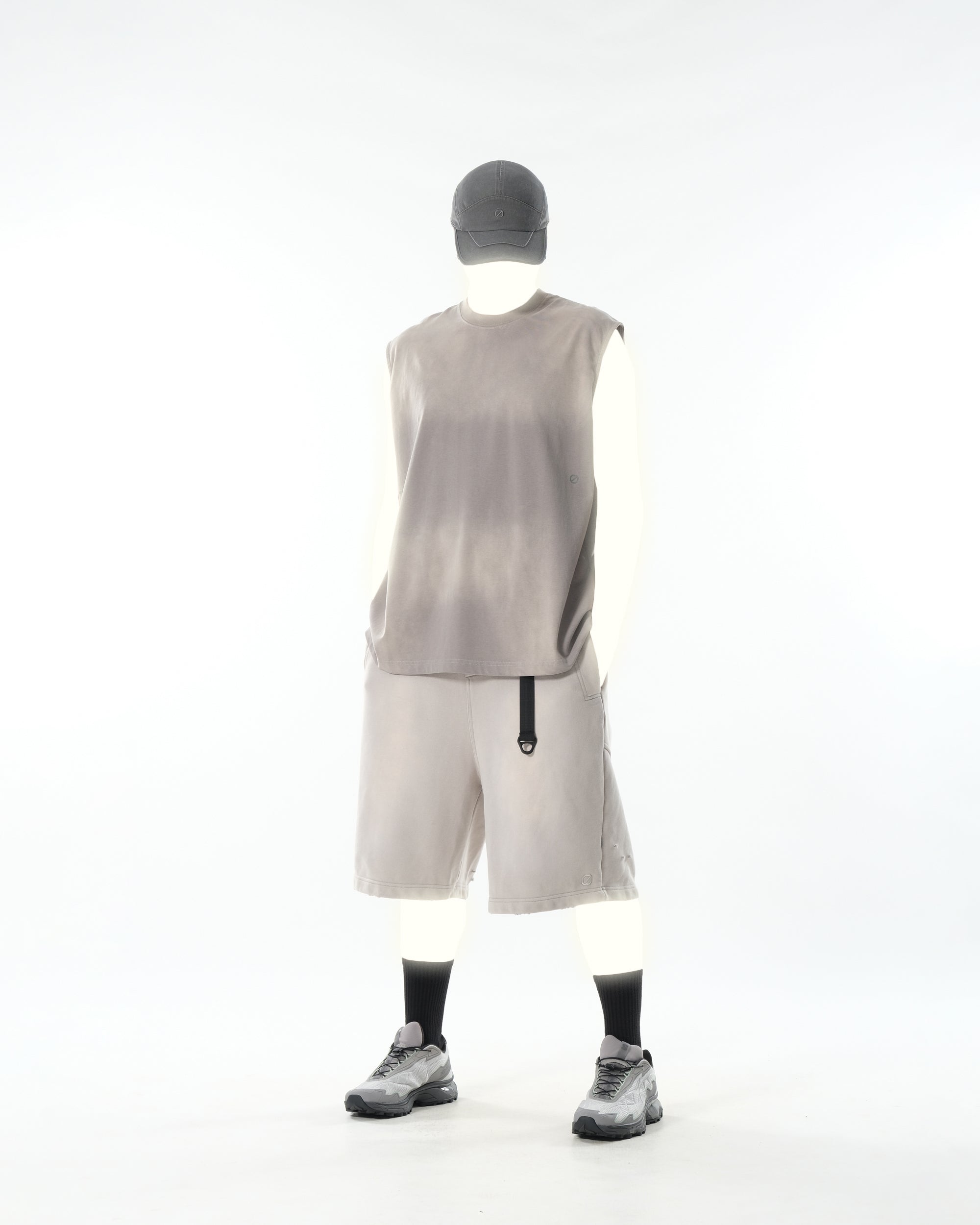 PR/ S25-PRS-02 Washed Shorts (Grey)