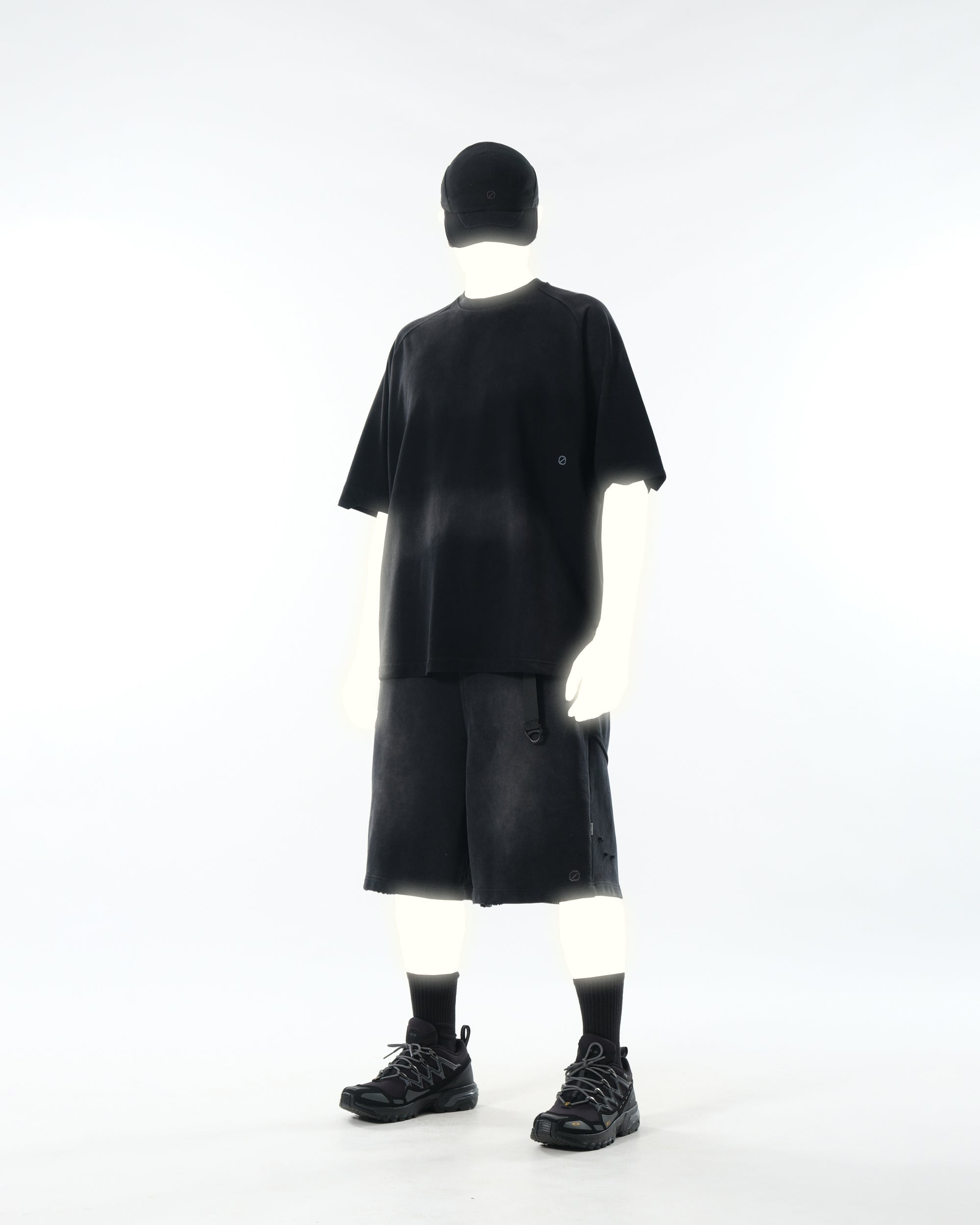 PR/ S25-PRS-02 Washed Shorts (Black)