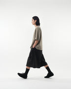 S26-SD1-S / Structured Wide Shorts (Black)