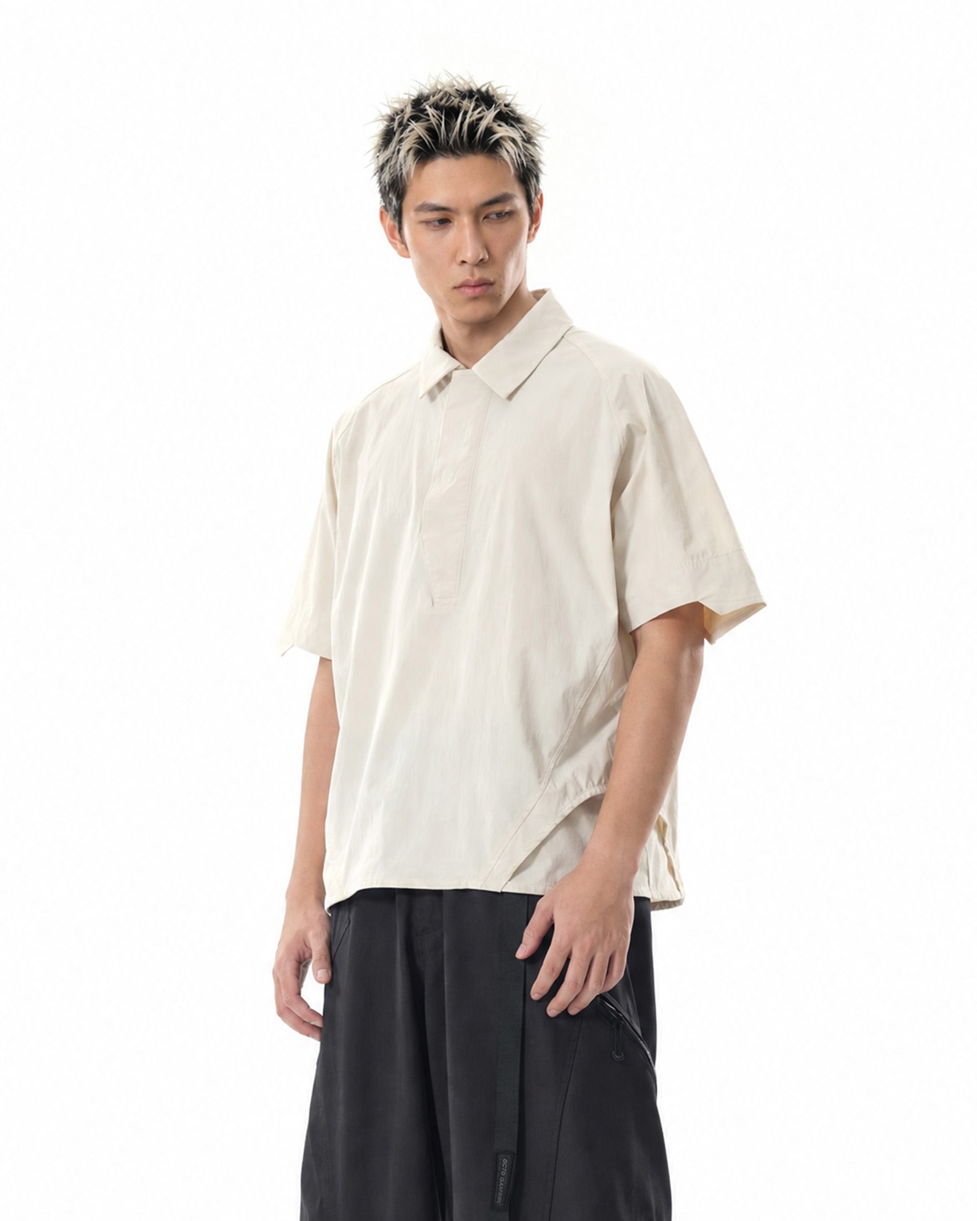 S26-S3-ST / Access Cross-Seam Shirt (Ivory)