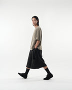 S26-SD1-S / Structured Wide Shorts (Black)