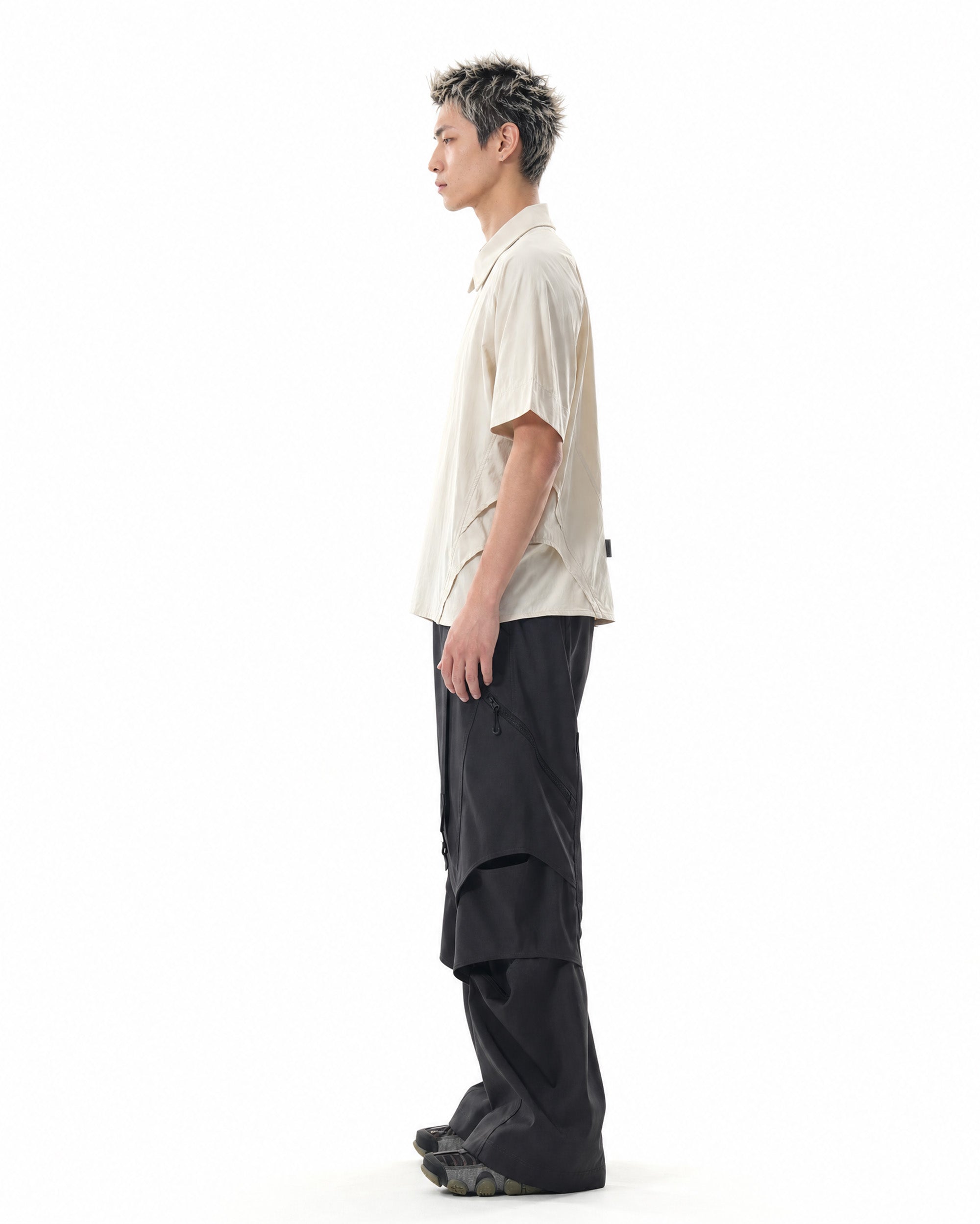 S26-S3-ST / Access Cross-Seam Shirt (Ivory)
