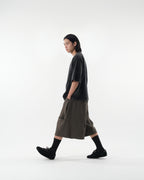 S26-SD1-S / Structured Wide Shorts (Brown)