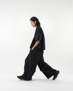S26-SD1-P / Layered Wide Pants (Black)