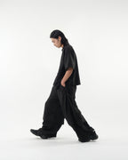 S26-SD1-P / Layered Wide Pants (Black)