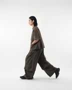 S26-SD1-P / Layered Wide Pants (Brown)