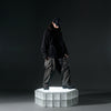 AW22 / 08 — T22-066 Turtleneck hidden hood Hoodie (Black)