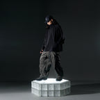 AW22 / 08 — T22-066 Turtleneck hidden hood Hoodie (Black)