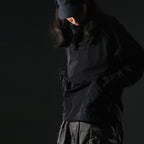 AW22 / 08 — T22-066 Turtleneck hidden hood Hoodie (Black)