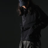 AW22 / 08 — T22-066 Turtleneck hidden hood Hoodie (Black)
