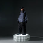 AW22 / 08 — T22-066 Turtleneck hidden hood Hoodie (Navy)