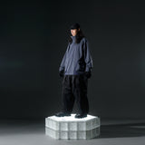 AW22 / 08 — T22-066 Turtleneck hidden hood Hoodie (Navy)