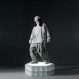 AW22 / 08 — T22-066 Turtleneck hidden hood Hoodie (Ivory White)
