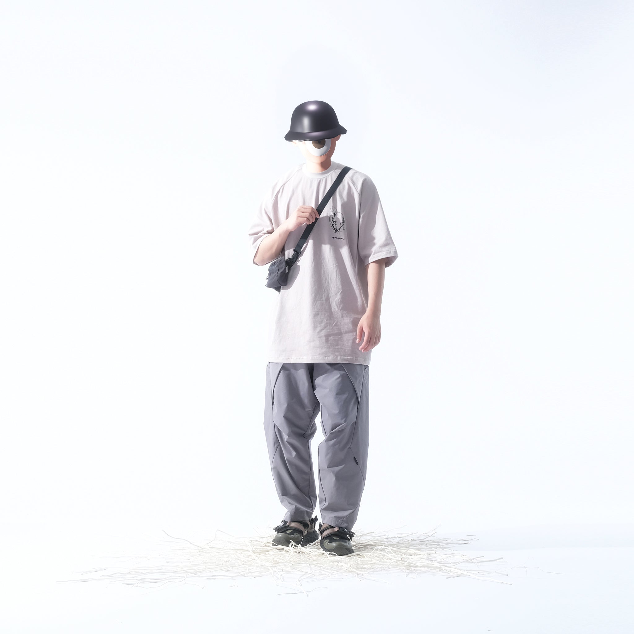 Capsule 03 / CB118 Nylon Parallelogram Pants (Grey)