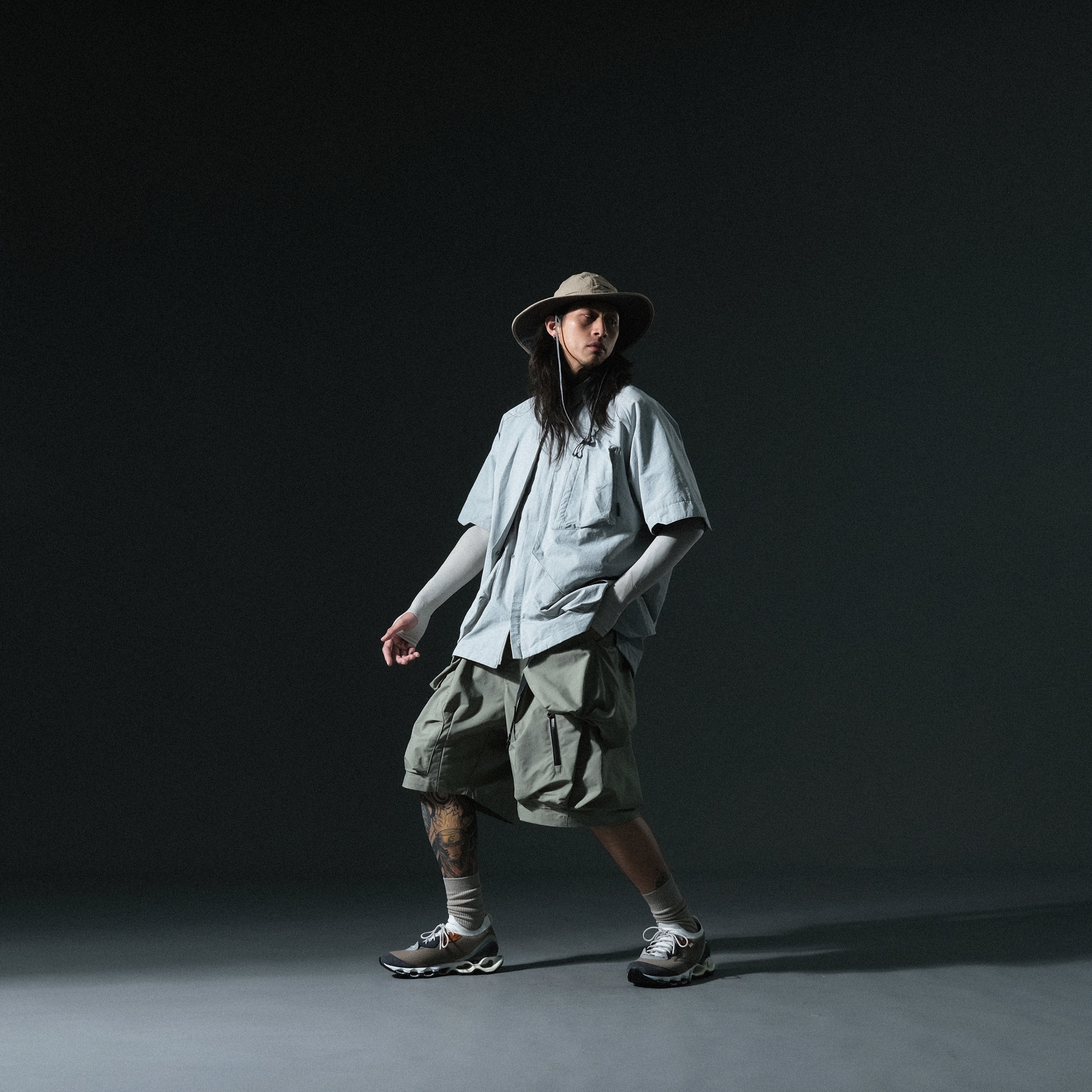 SS23 / 04 —  S23-066 2-Layer Loose Short (Seal Green)