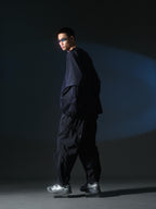 AW22 / 02 — T22-063 Armored Arm Nylon Long Sleeve T-shirt (Navy)