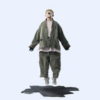 Capsule 03 / CSP-124 Adjustable Panelled Relaxed Pants  (Green)
