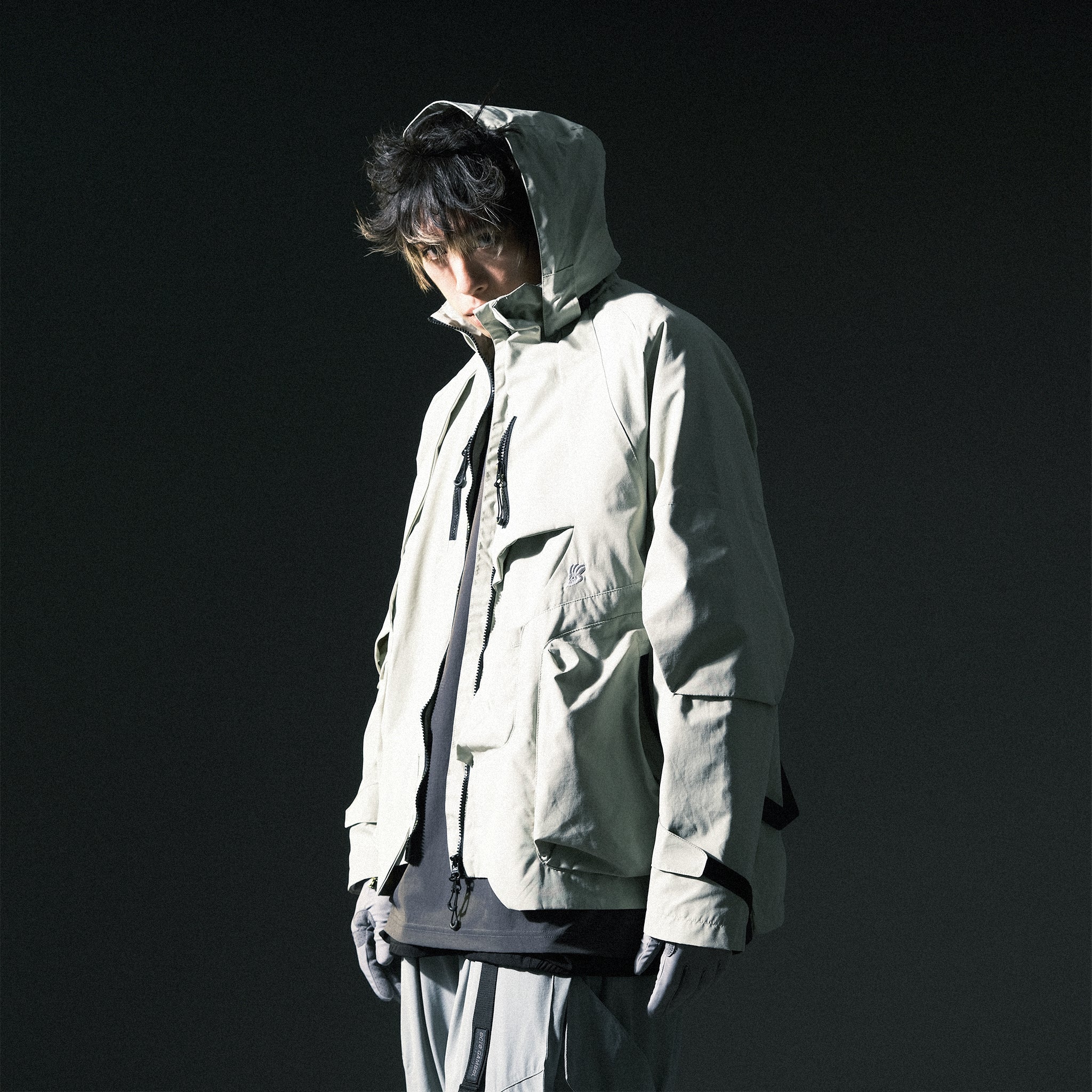 AW22 / 06 —J22-024  Flexible Collar Windbreaker (Mint Green)