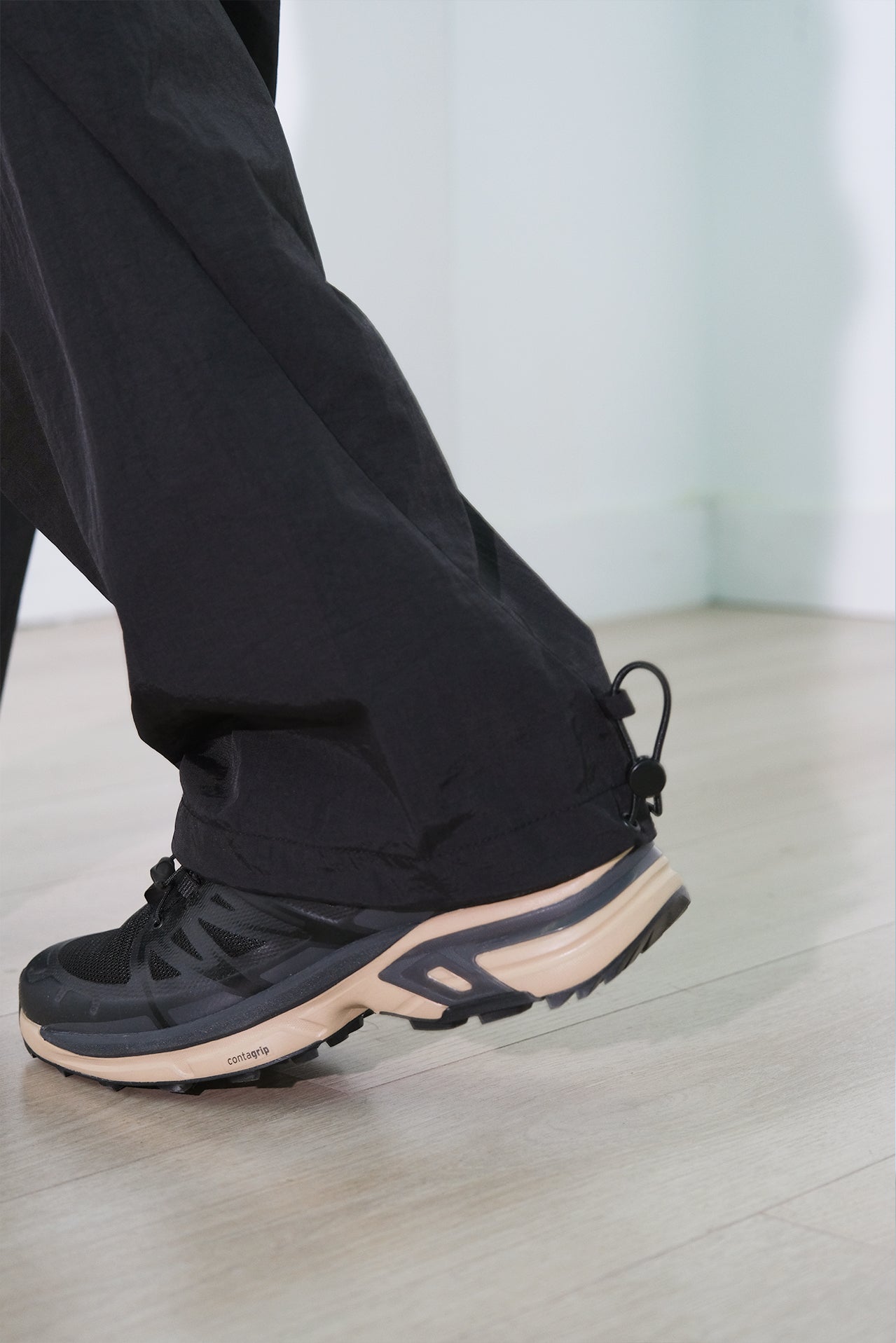 Capsule Series / CB112 Zipper Pocket Loose Pants (Black)