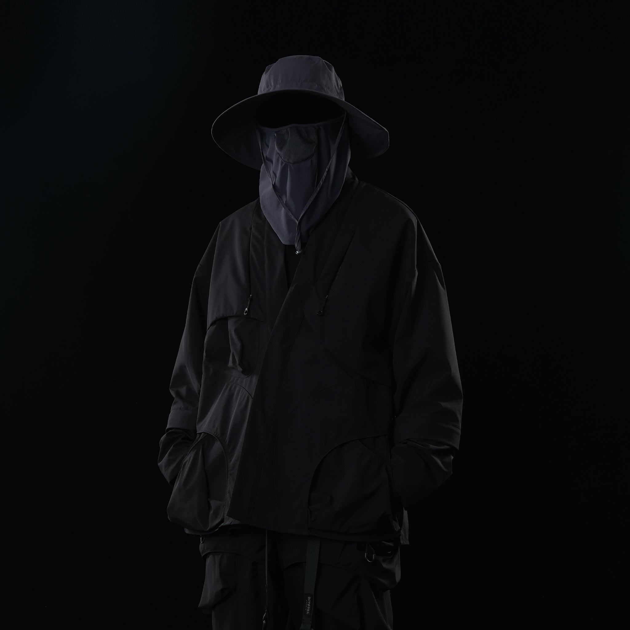 OS-TT03 Cascade Kimono Jacket (Black)
