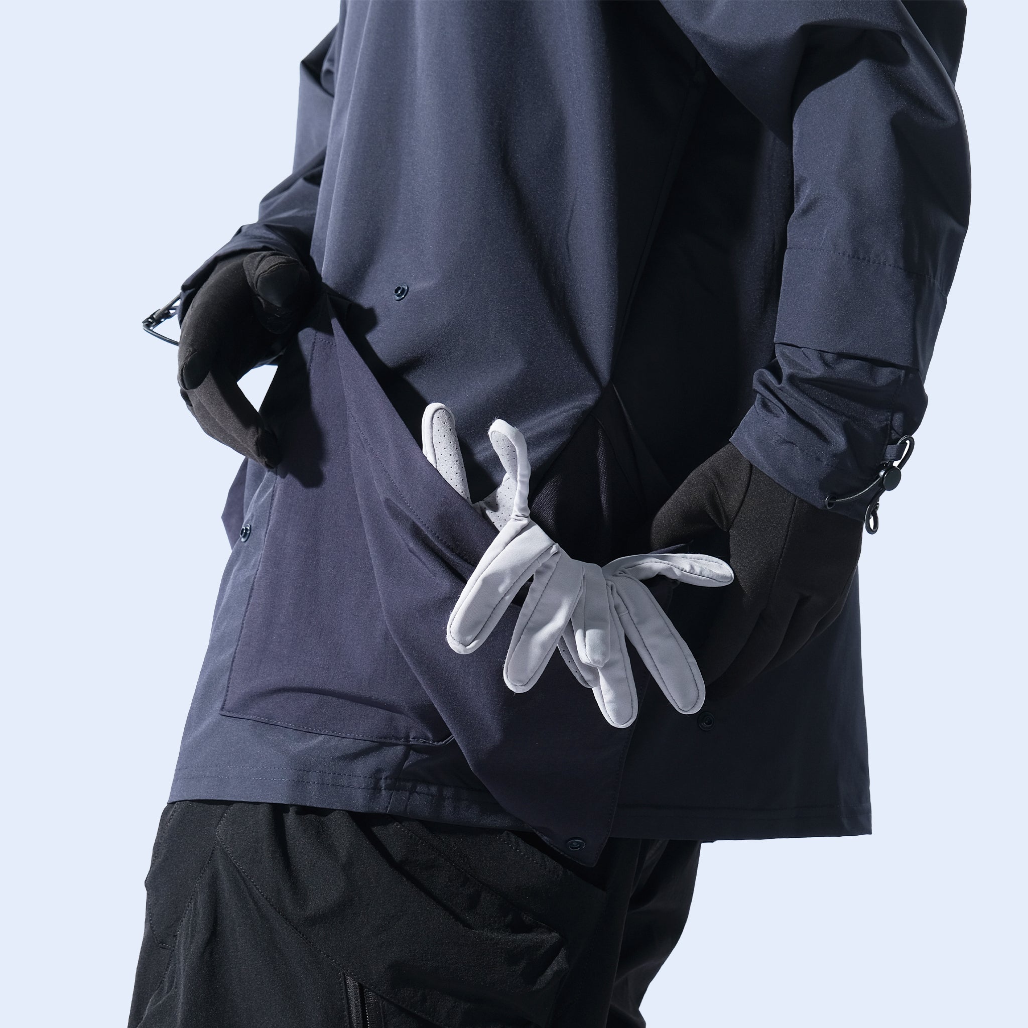 Capsule 01 / CST-111 Flexible Pocket Nylon Long Sleeve T-shirt  (Navy)