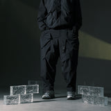 AW22 / 05 —  P22-121 Hidden Pocket Trapezoidal Pants (Navy)