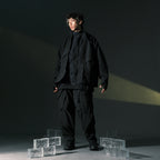 AW22 / 04 —J22-023 3-collar Trapezoidal Jacket (Black)