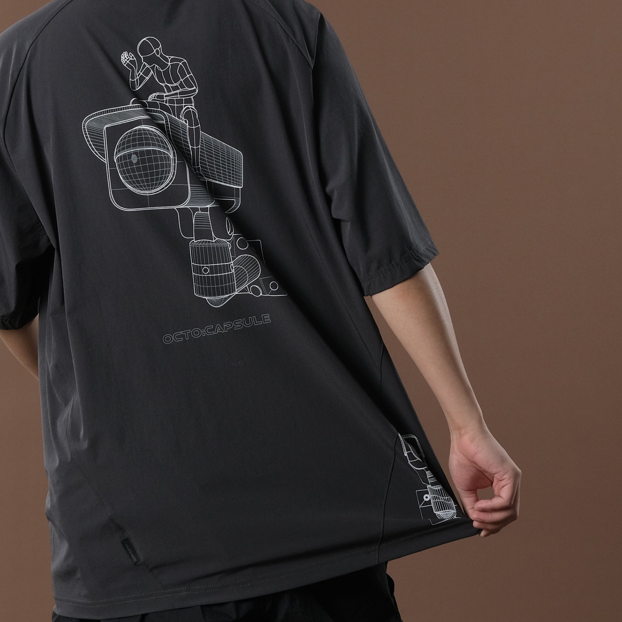 Capsule 02 / CH011 Nylon “CCTV” T-Shirt (Pewter Green)