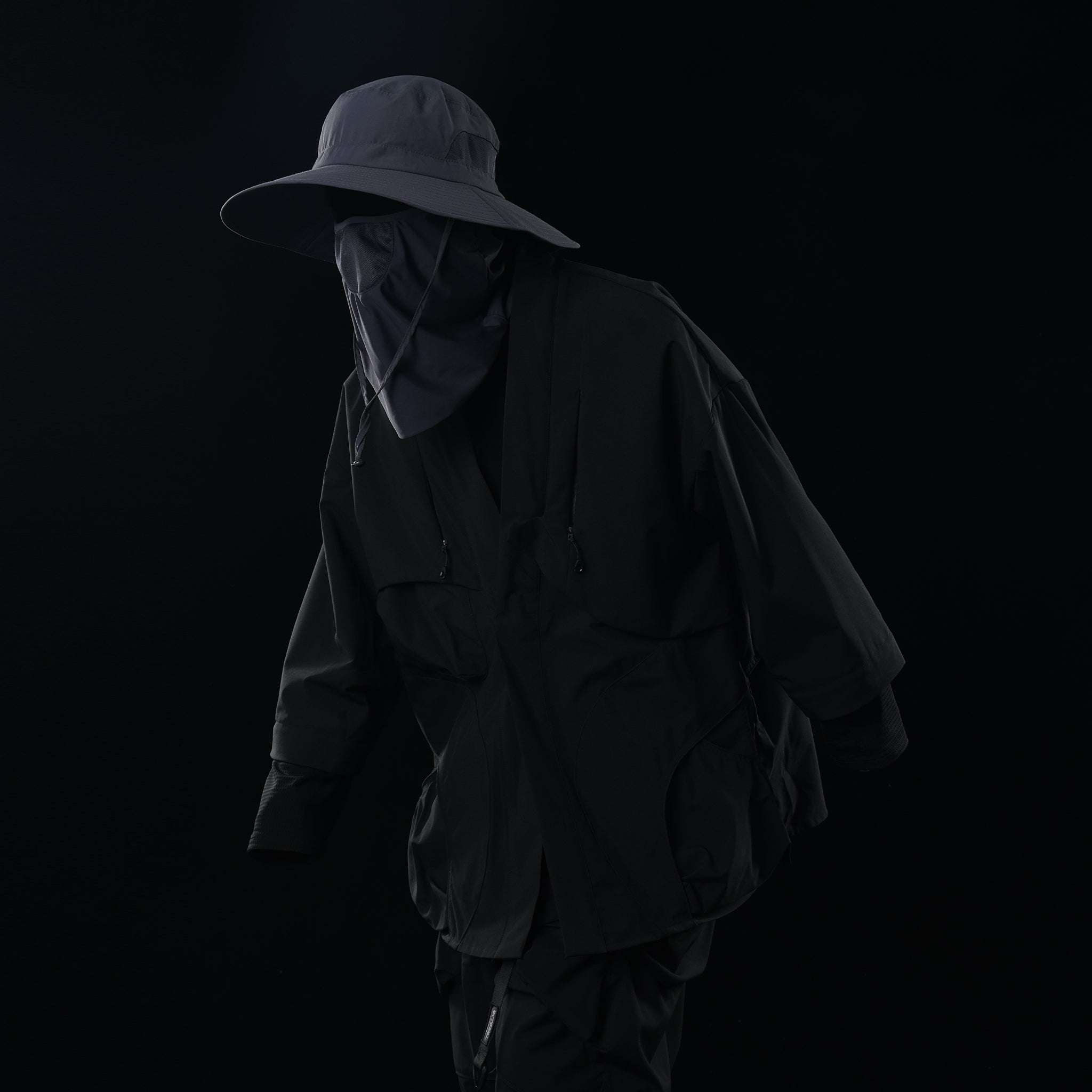 OS-TT03 Cascade Kimono Jacket (Black)