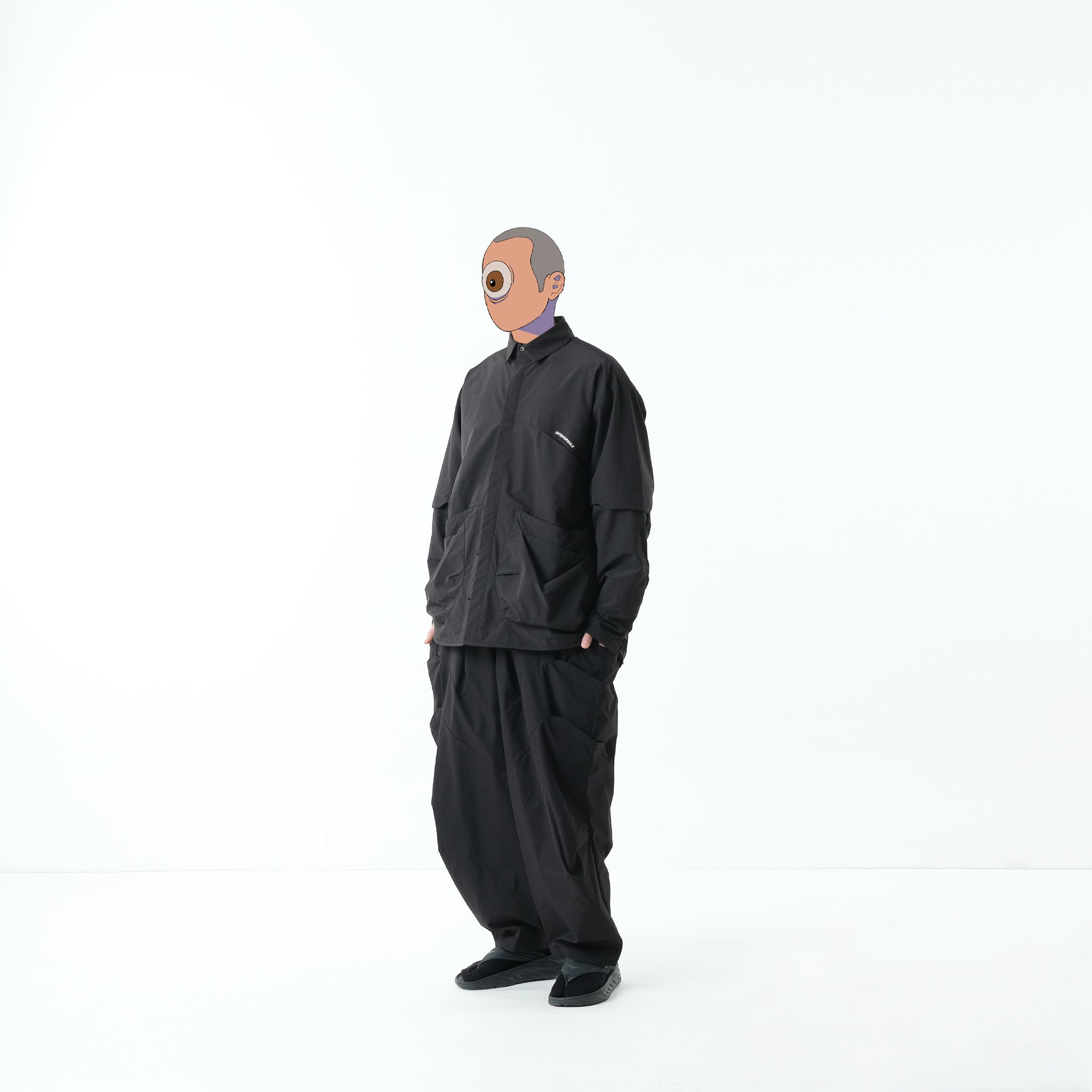 Capsule Series / CB103 3-layer Pocket Loose Pants (Black)