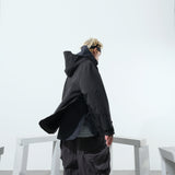 AW21 / 09⁠ PO-030 Ripple Cargo Pocket Pullover (Black)