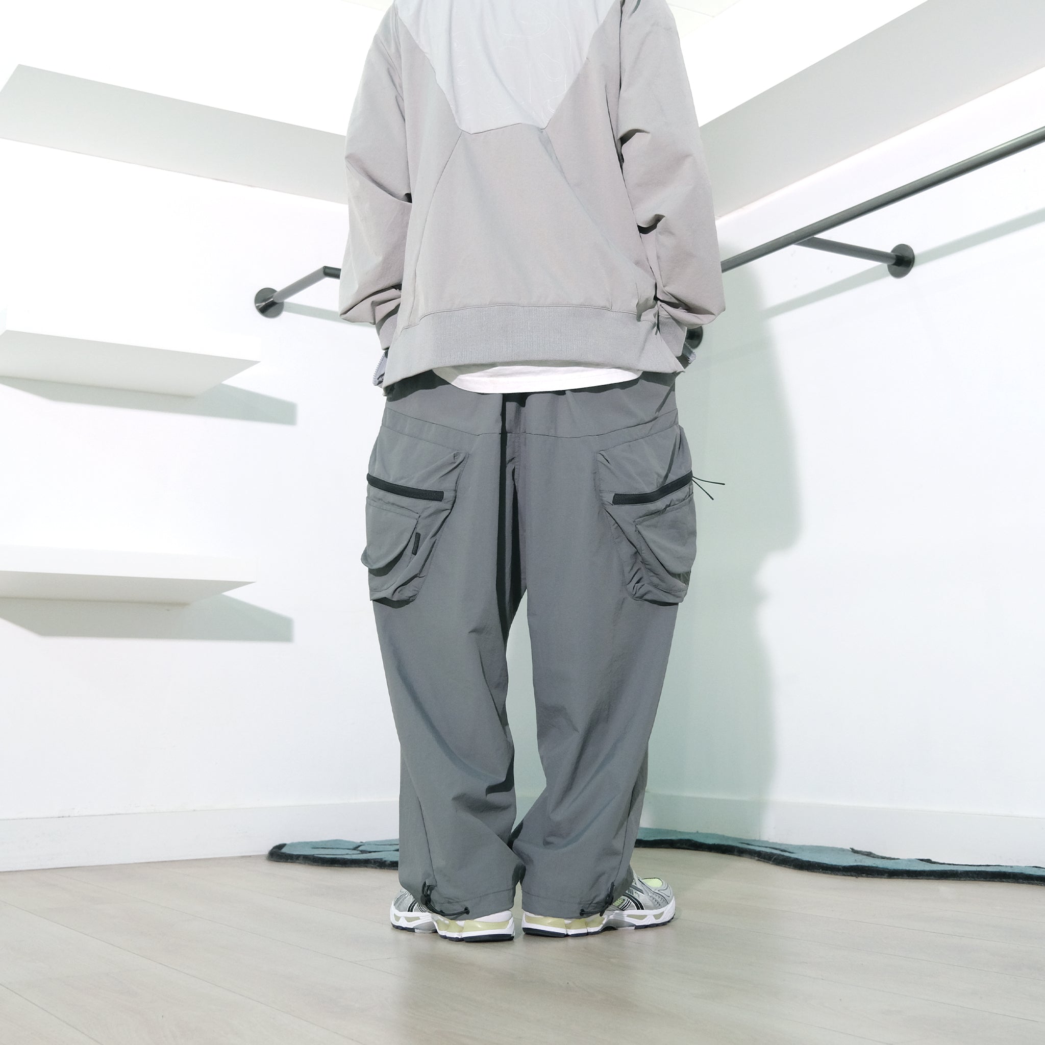 Capsule Series / CB112 Zipper Pocket Loose Pants (Grey)