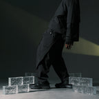 AW22 / 05 —  P22-121 Hidden Pocket Trapezoidal Pants (Black)