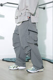 Capsule Series / CB112 Zipper Pocket Loose Pants (Grey)