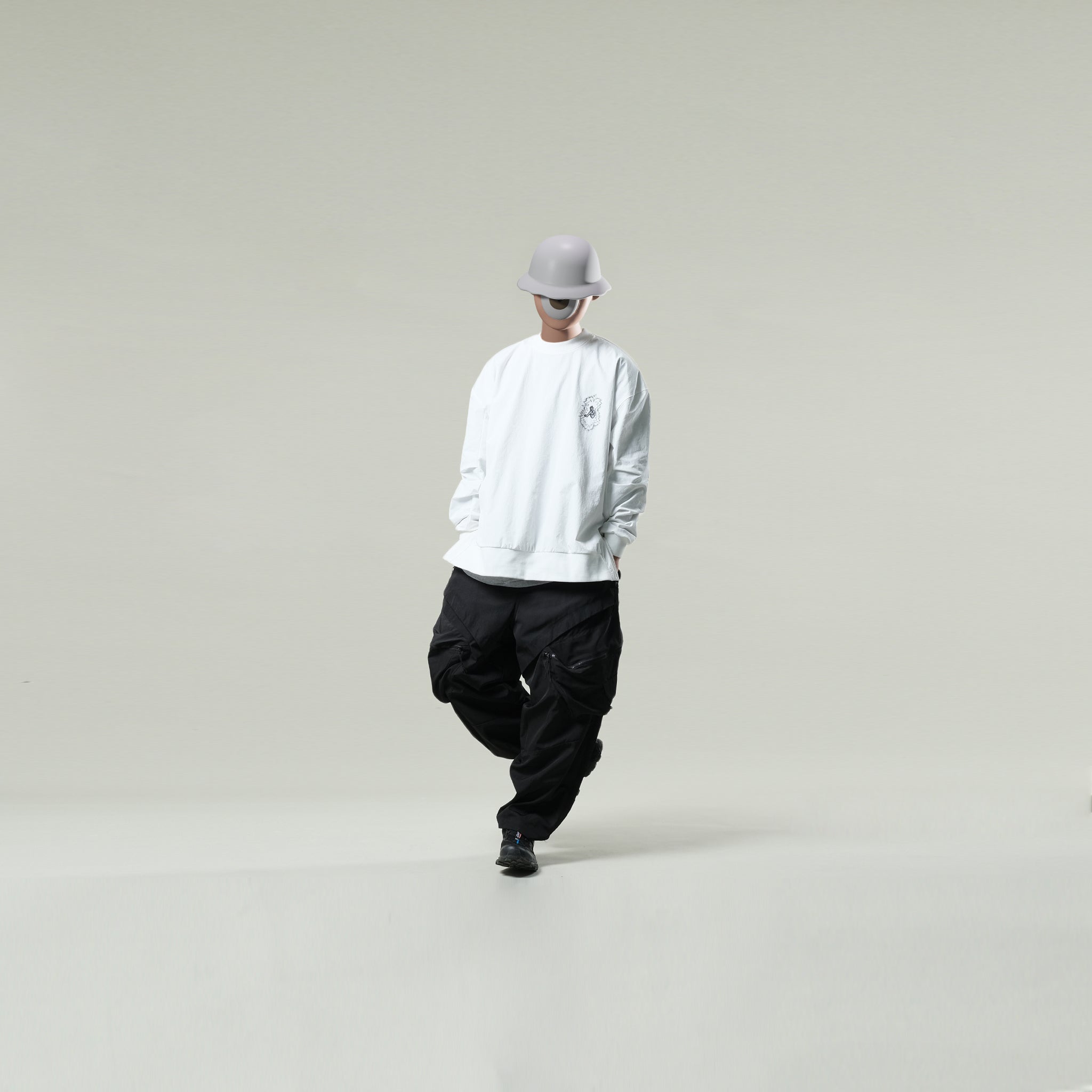 Capsule Series / CD080 “Reincarnation” Nylon Crewneck (White)