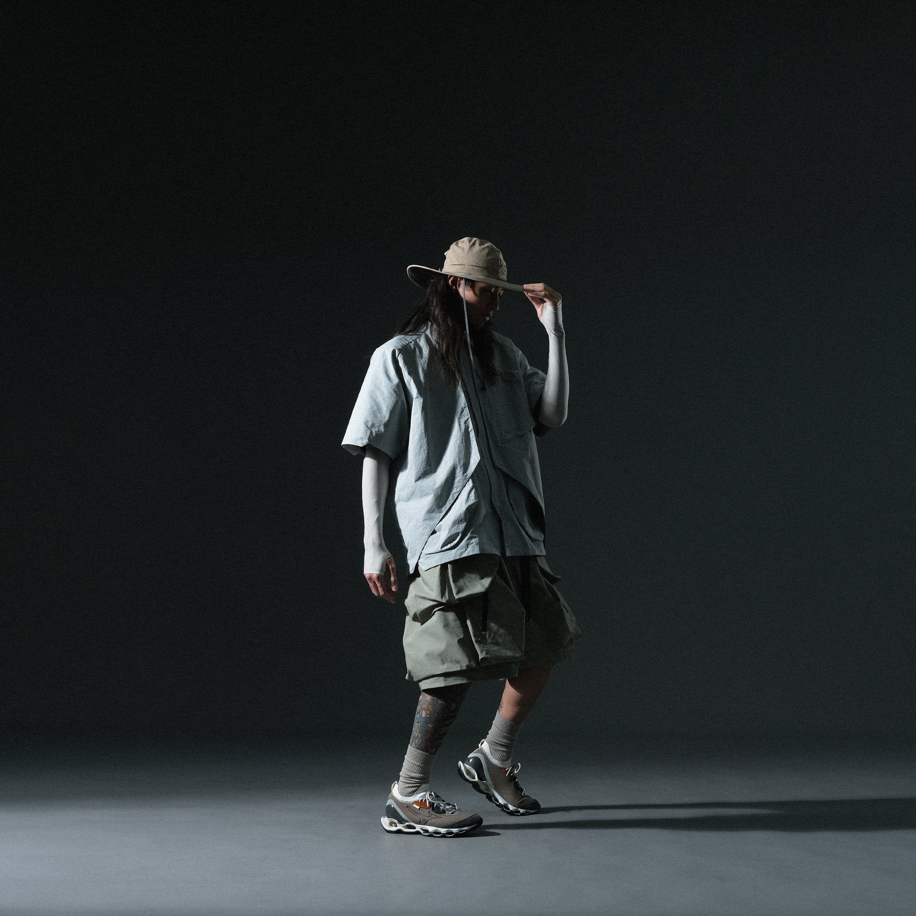 SS23 / 04 —  S23-066 2-Layer Loose Short (Seal Green)