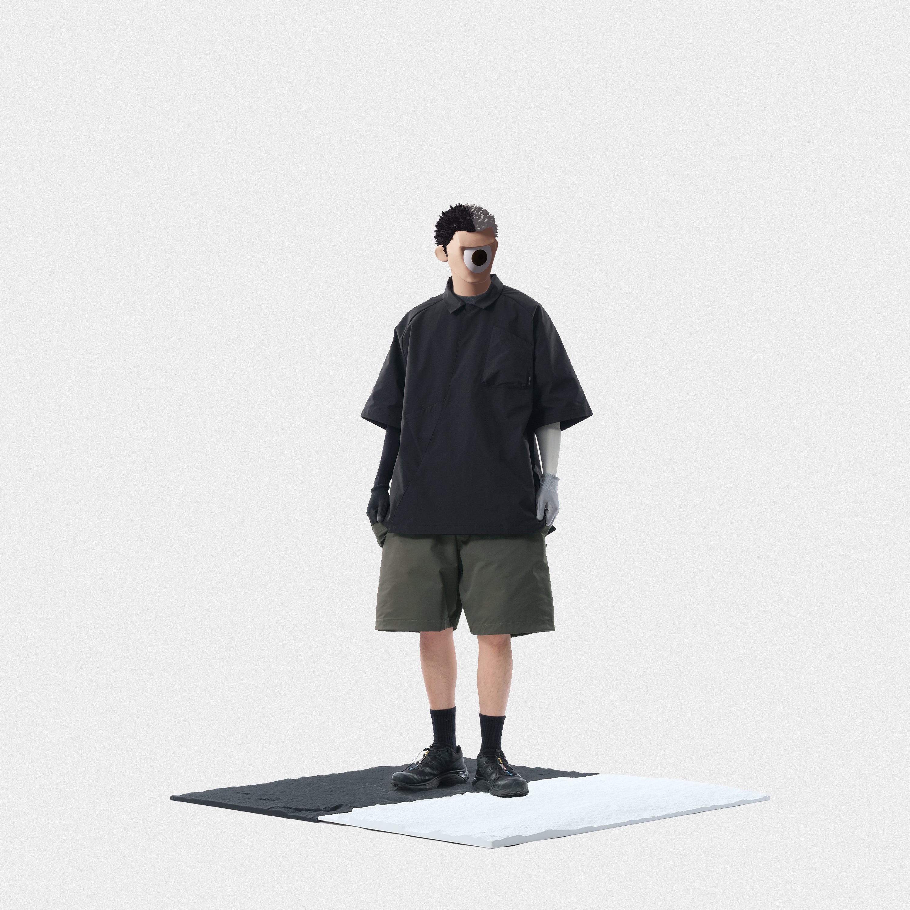 Capsule 01 / CST-114 Inner Pocket Shirt  (Black)