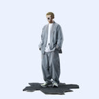 Capsule 03 / CSJ-004 Panelled Kimono Jacket  (Light Grey)