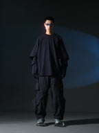 AW22 / 02 — T22-063 Armored Arm Nylon Long Sleeve T-shirt (Navy)
