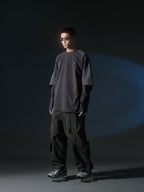 AW22 / 02 — T22-063 Armored Arm Nylon Long Sleeve T-shirt (Grey)